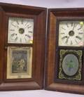 Two Waterbury Clock Co Empire Mahogany Veneer Ogee Mantel Clocks
