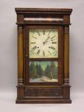 Chauncey Jerome Mahogany Split Baluster Mantel Clock