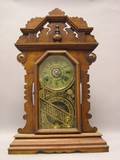 E Ingraham Carved Cherry Gingerbread Shelf Clock