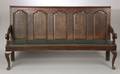 English Oak Paneled Settle