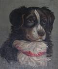 Framed Oil Dog Portrait