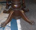 Early 20th Century Carved Oak Pedestal Pawfoot Dining Table