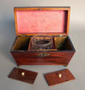 Regency mahogany tea caddy