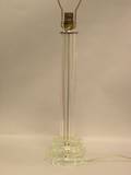 Art Deco Style Colorless Glass Columnar Table Lamp