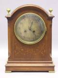 French Inlaid Mahogany Mantel Clock