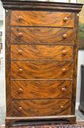 Grain Painted Tall Chest of Six Drawers