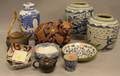 Eleven Asian Porcelain and Pottery Jars and Tablewares
