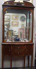 Regencystyle Inlaid Mahogany Display Cabinet
