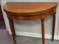 Federalstyle Inlaid Mahogany Demilune Card Table