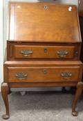 Diminutive Queen Anne Style Walnut Slantlid Desk on Frame