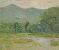 Edward A Page American 18501928 Landscape Sketch with Mountains