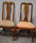 Pair of Queen Anne Style Walnut Side Chairs