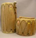 Two Taos Hide and Wooden Drums
