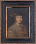 Old Masters oil on panel portrait of a young woman late 17th c