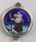 French Enamel St Christopher Medal retailed by Cartier