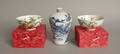 Pair of Contemporary Chinese porcelain rice bowls