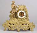 French Gilt Metal Mantel Clock