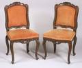 Pair of Rococo Revival Carved Walnut Side Chairs