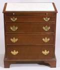 George IIIstyle Marbletop Mahogany Small Chest