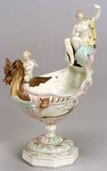 Continental Porcelain Figural Compote