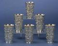 Set of Six Sterling Repousse Cups
