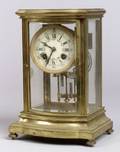 French Bronze Classical Style Mantel Clock