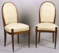 Set of Eight Neoclassicalstyle Walnut Dining Chairs