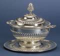 Neoclassicalstyle 900 Silver Covered Tureen and Underplate