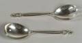Georg Jensen Sterling Acorn Serving Fork and Spoon
