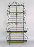Iron and brass four tier bakers rack 20th c