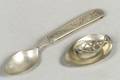 Two Silver Folding Travel Spoons