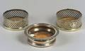 Three Silver Plated Wine Coasters
