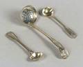 Seven Victorian Silver Condiment Spoons