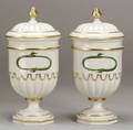 Pair of Ginori Porcelain Jars and Covers