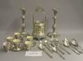 Approximately Thirtyfive Sterling Silver and Silver Plated Flatware and Table Items