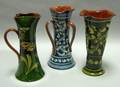 Aller Vale Sandringham Scroll ThreeHandled Vase a Scrolls Vase and a Longpark Daisies Jug