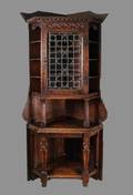 19th Century Gothic Revival Oak Corner Cabinet