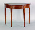Baltimore Hepplewhite mahogany demilune card table ca 1800