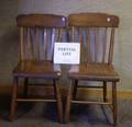 Set of Six Country Maple and Birch Arrowback Side Chairs