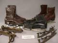 Collection of Wooden and Early 20th Century Leather Ice Skates