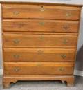 Queen Anne Cherry Blanket Chest over Three Long Drawers