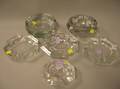 Eight Assorted Colorless HeavyWalled Glass Ashtrays