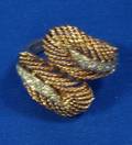 Gold and Diamond Bypass Ring