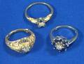 Three Gold and Gemset Rings