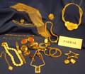 Group of Late 20th Century Designer and Designerstyle Gold Tone Costume Jewelry