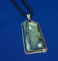 Sterling Silver Abalone Shell and Cultured Pearl Pendant Laurence Foss