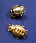 Two Gold Insect Pins