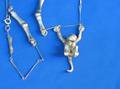 Silver Monkey Pendant and Chain