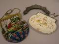 Two Beaded Purses and a Sterling Silver Bag Frame