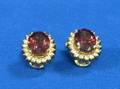 Pair of 14kt Gold Ruby and Diamond Earclips